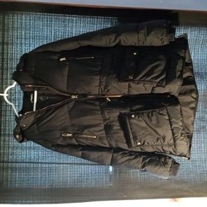 J. Crew woman's black hooded snow jacket puffer size 2x mint